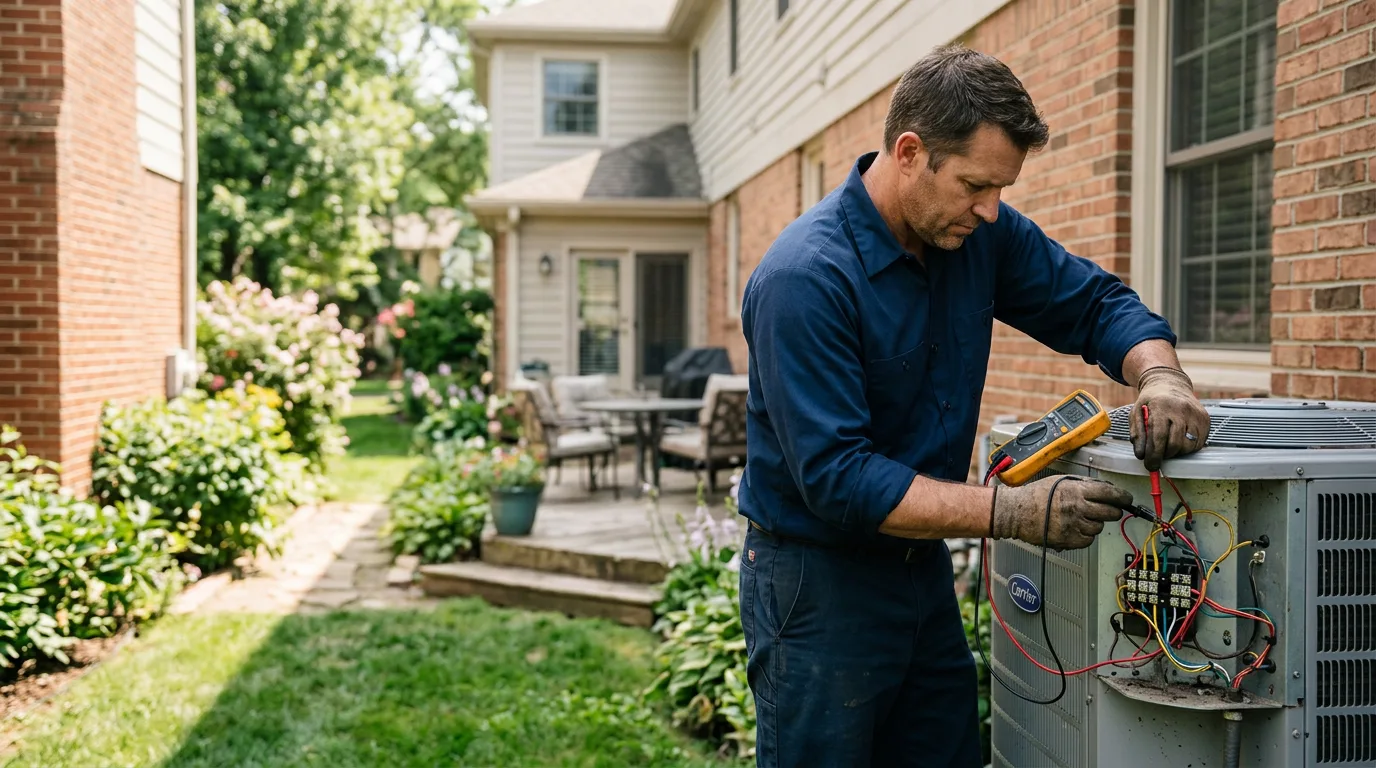 HVAC technician working near Clarita, OK